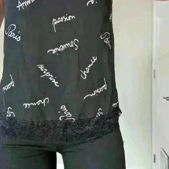 Smart Set, adjustable strap, cami top, black  and white, size small - Picture 2 of 13